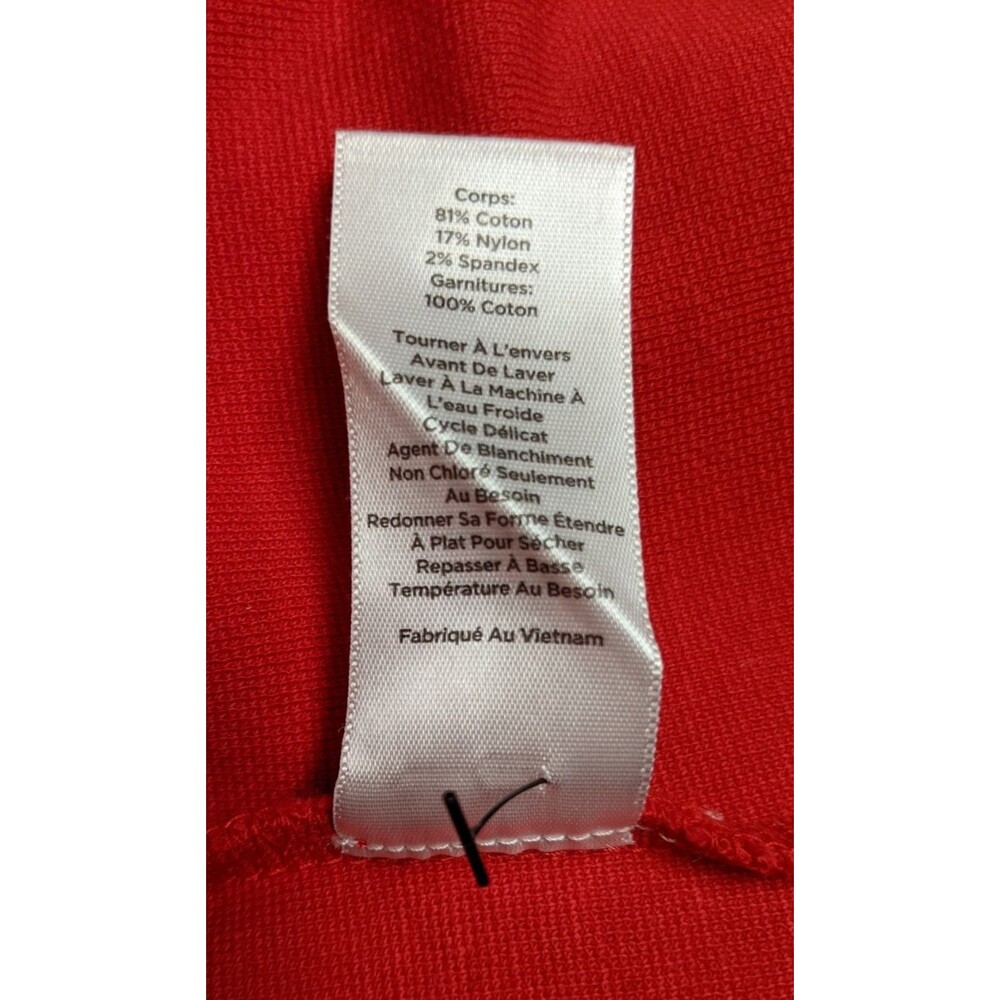 NEW~Women's TALBOTS Red Pique Cotton Layered Look Collared Shirt Dress Size 1X - Picture 16 of 16